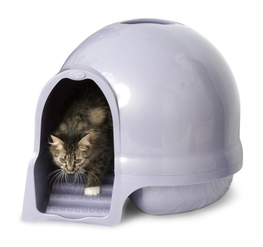 Booda Dome Cleanstep Cat Box, Titanium Litter Boxes